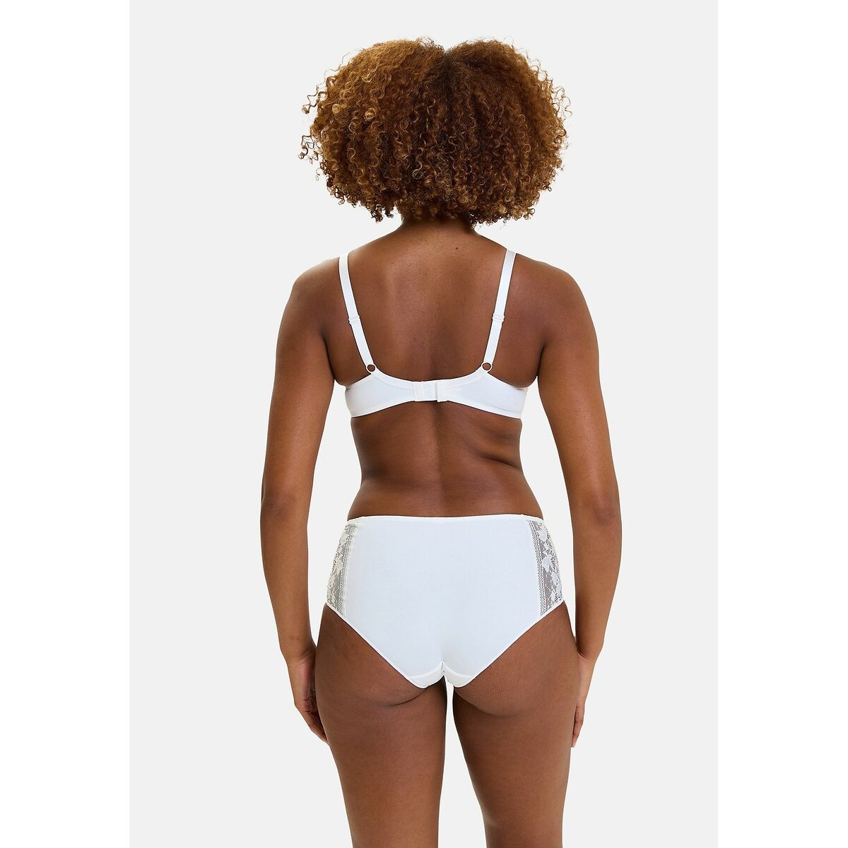 Culotte en dentelle et microfibre Suzie ivoire, SANS COMPLEXE