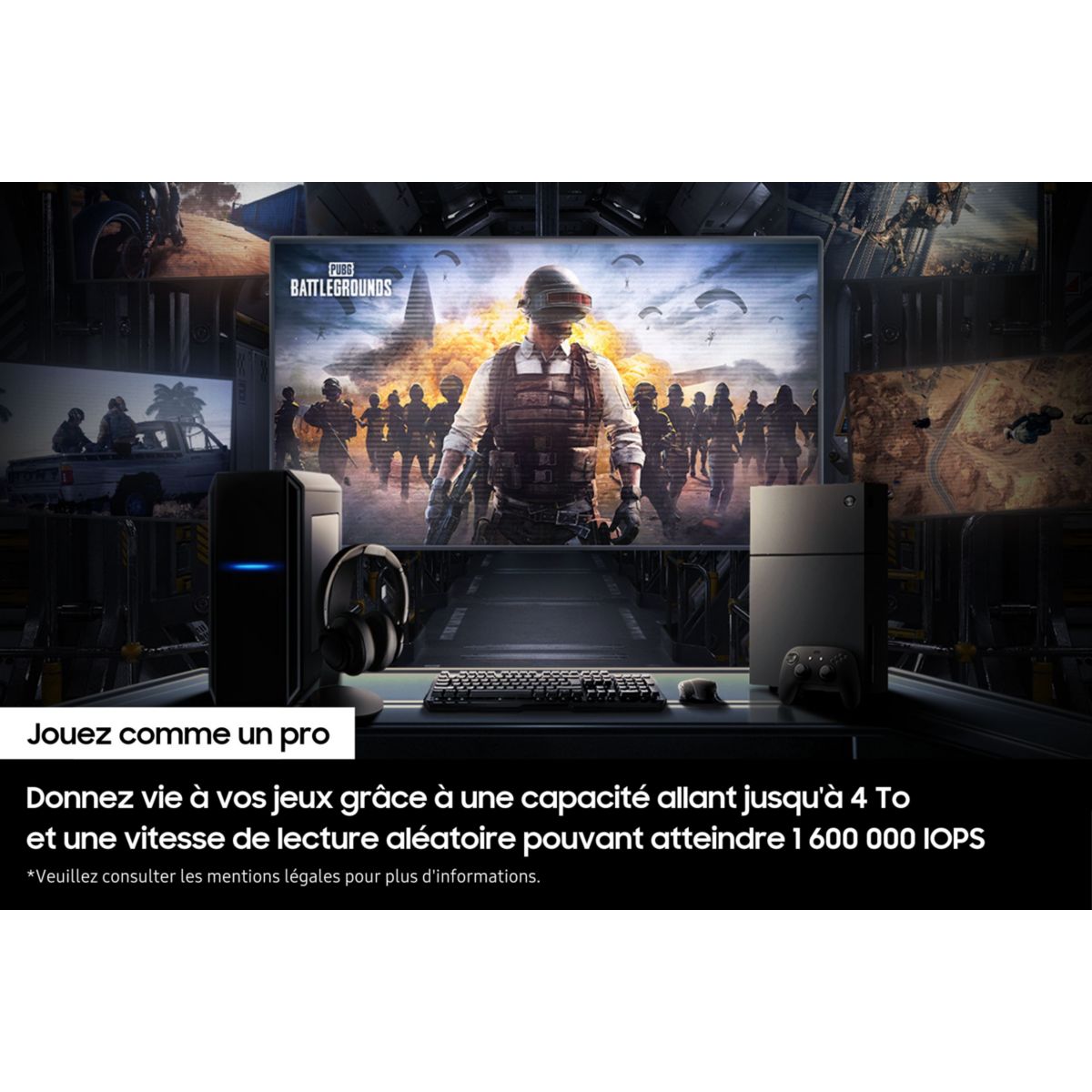 Disque SSD interne 1To 990 Pro avec dissipateur pour PS5 couleur unique, SAMSUNG