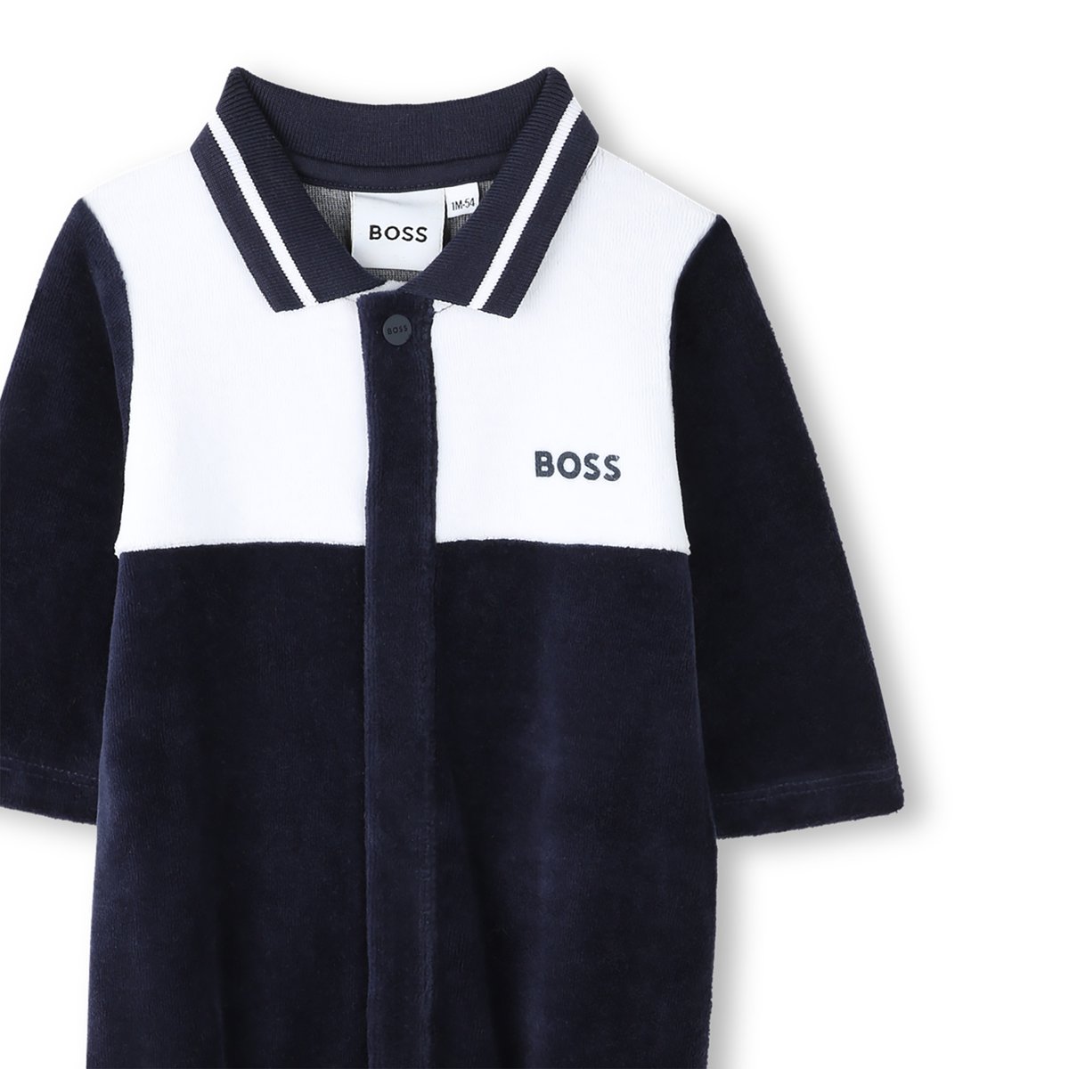 Combinaison en velours bleu cargo, BOSS KIDSWEAR