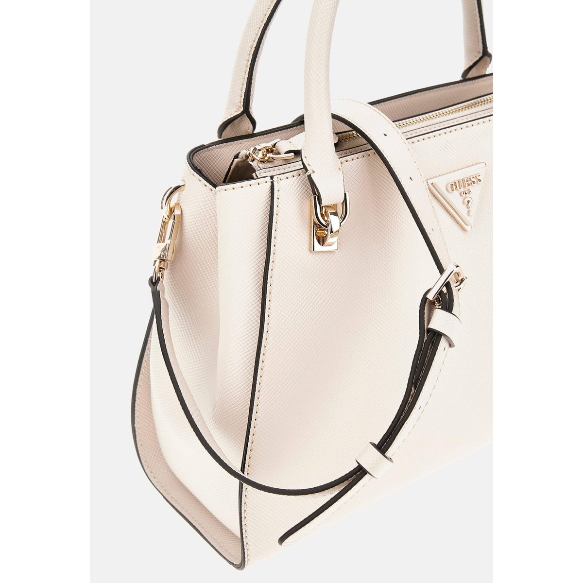 Sac À Main Noelle Saffiano blanc, GUESS