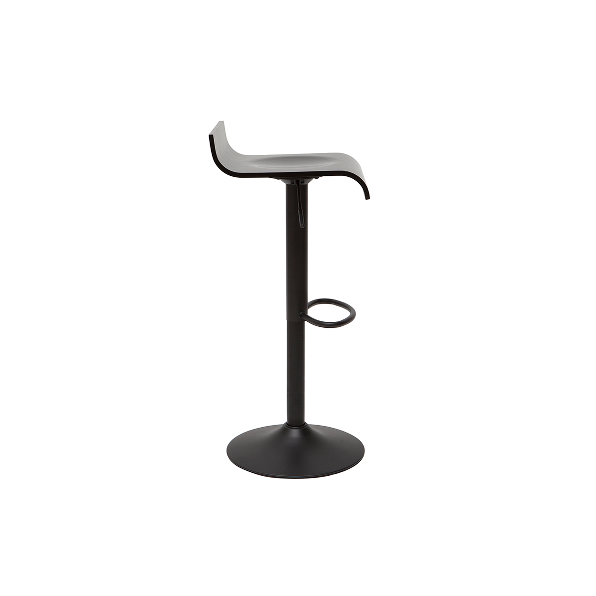 Tabourets de bar design noirs (lot de 2) SURF noir, MILIBOO