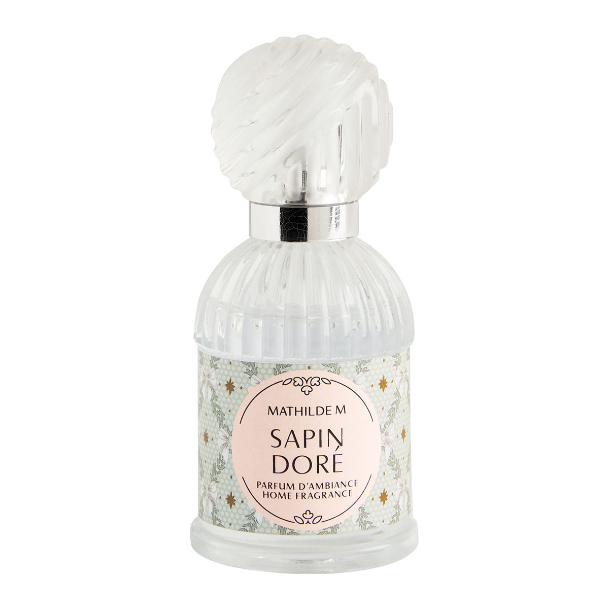Pochette parfum, bracelet et décor parfumé Sapin Doré RUBANS DE FÊTE or, MATHILDE M