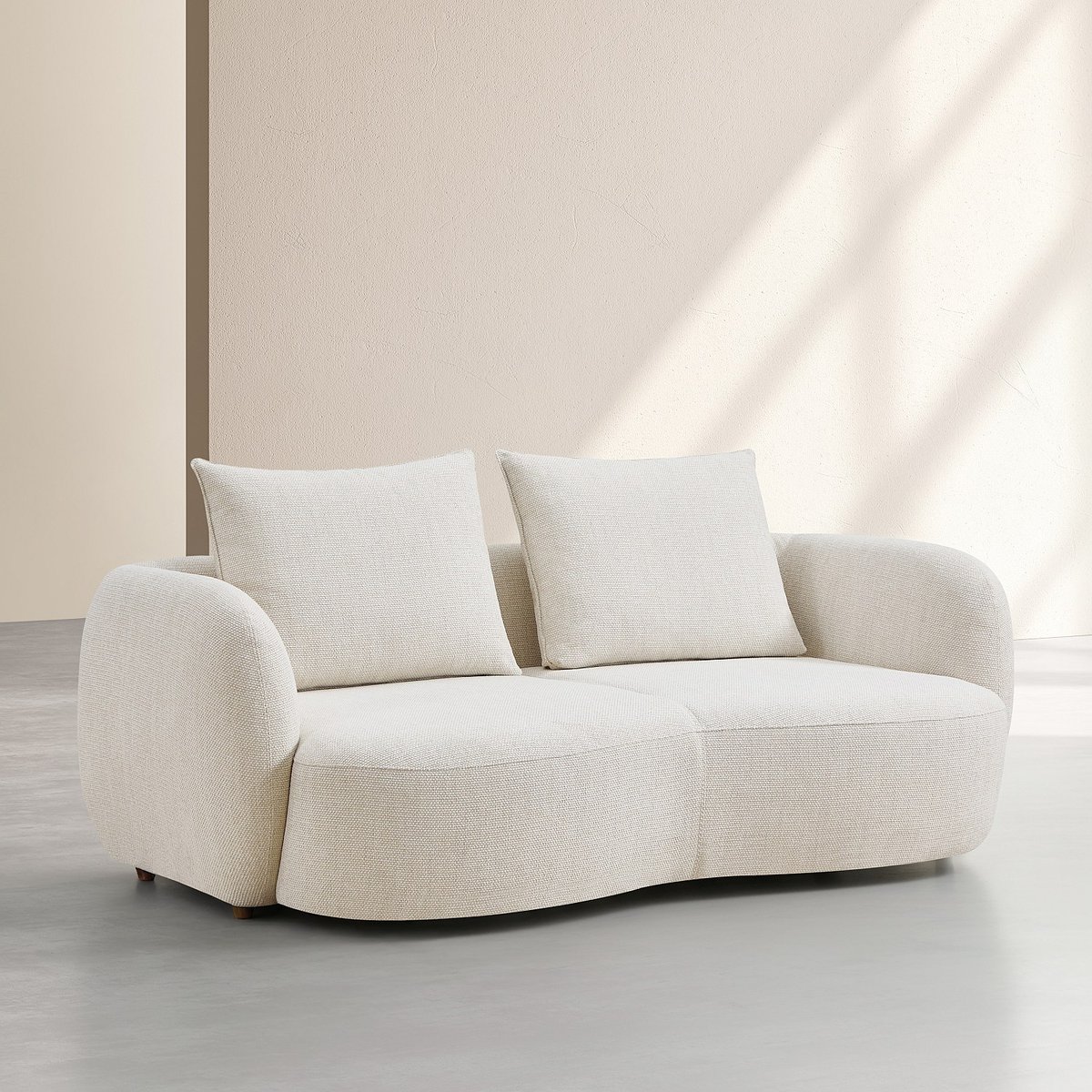 Canapé en tissu garni de plumes CAPRI beige, HABITAT