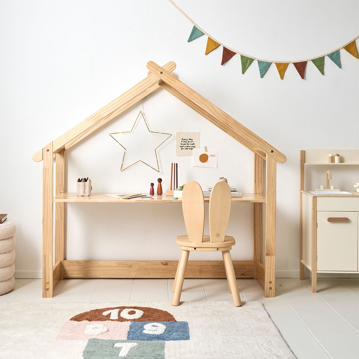 Bureau enfant cabane MAISON naturel, PETITE AMELIE