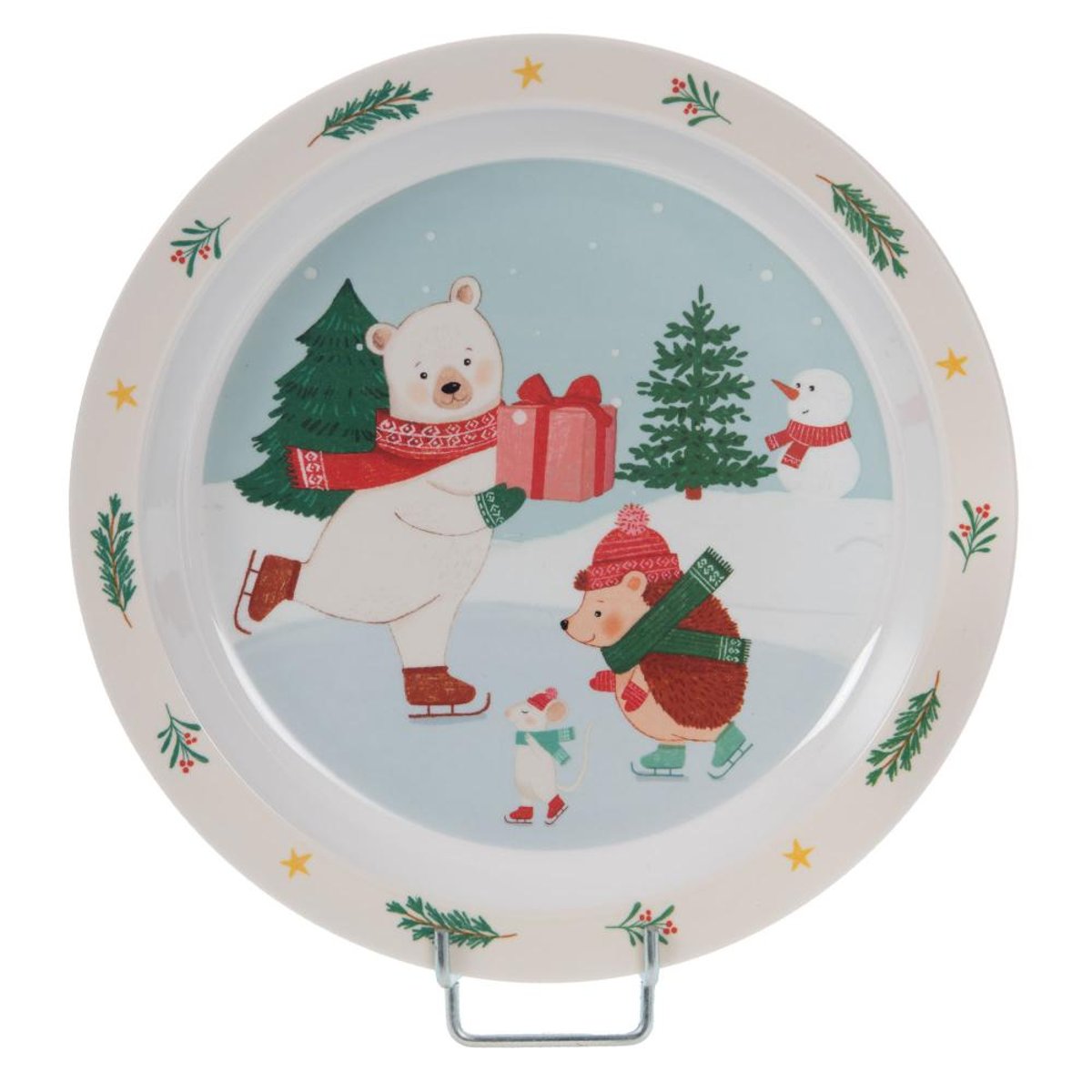 Coffret déjeuner 5 pièces hiver patinoire bleu, AMADEUS
