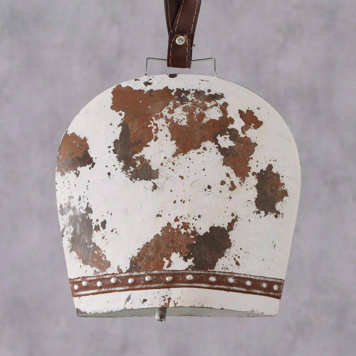 Décoration murale pendentif cloche montagne 21.5x9x21.5cm marron, WADIGA
