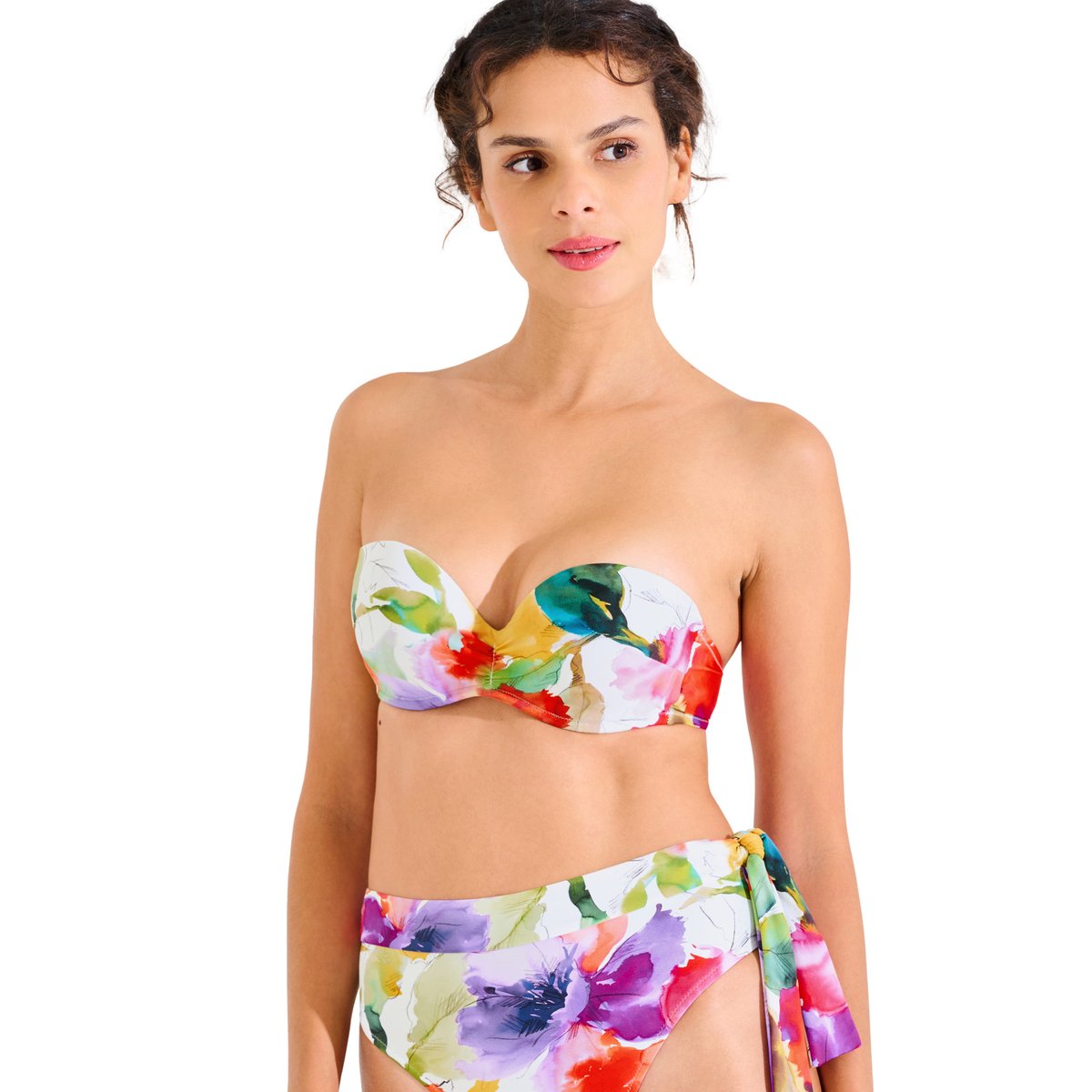 Haut maillot de bain bandeau balconnet préformé ROMA blanc, LISCA