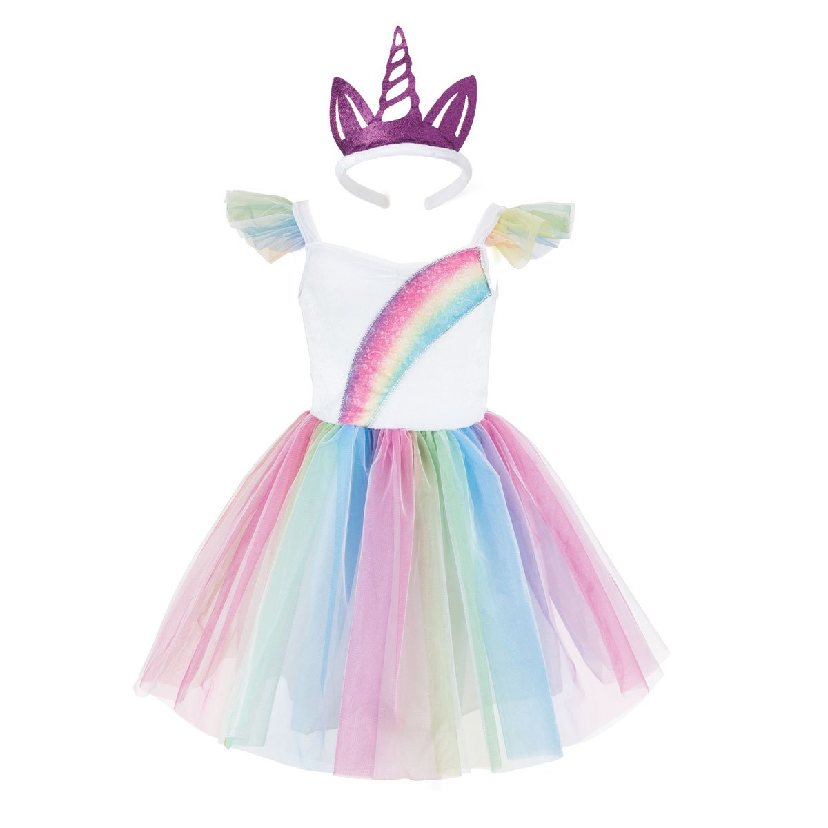 Déguisement robe princesse licorne blanc, OXYBUL