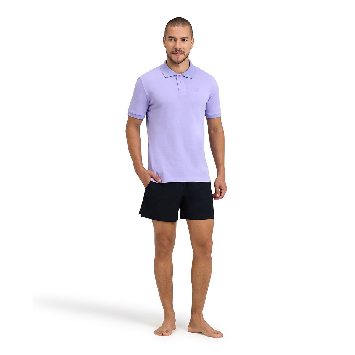 Polo en coton Solid lavanda-dark lavanda, ARENA
