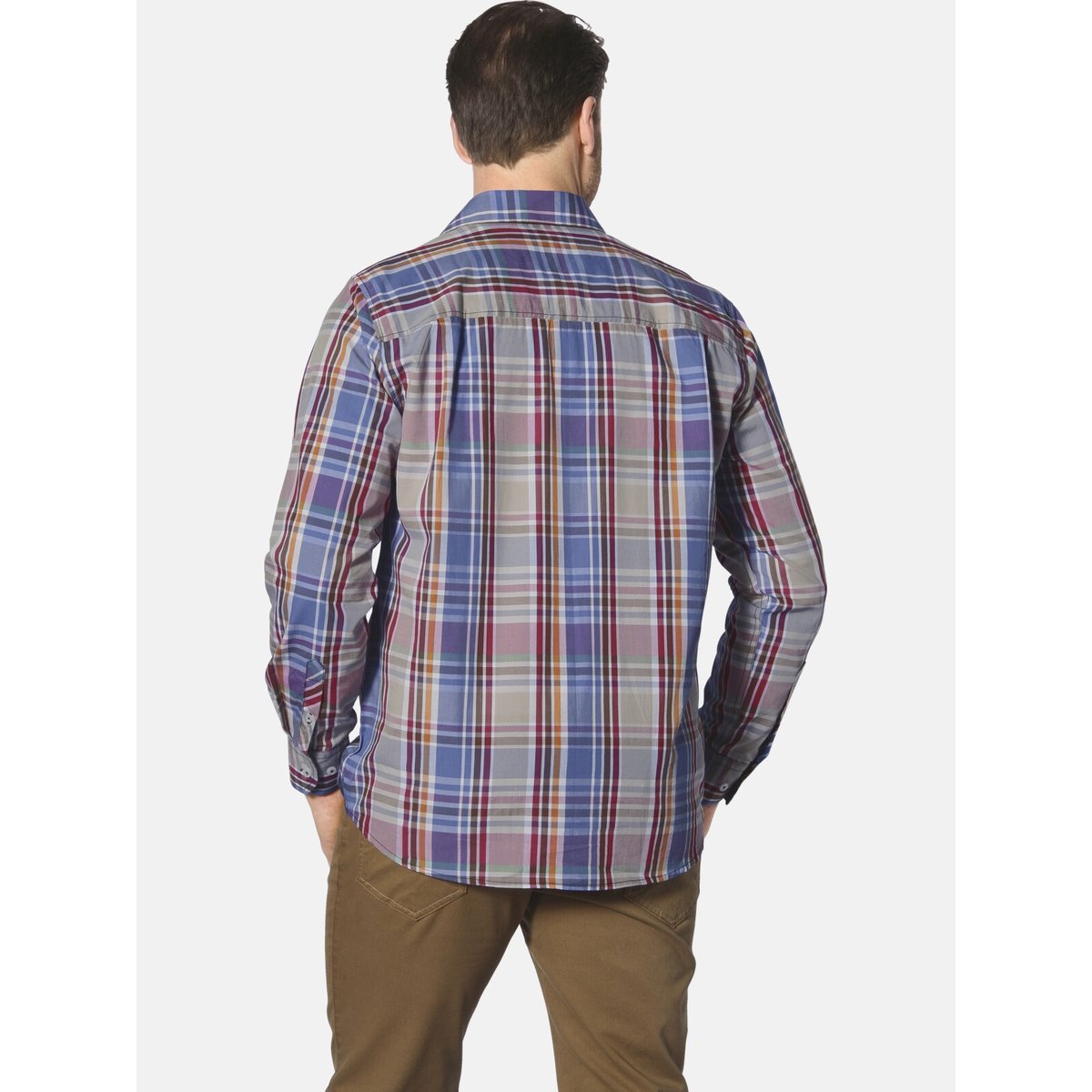 Chemise DETRIK bleu à carreaux, JAN VANDERSTORM