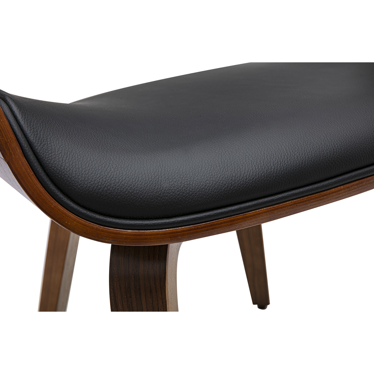 Chaises en tissu effet velours texturé beige et bois clair (lot de 2) SEVAN noir, MILIBOO