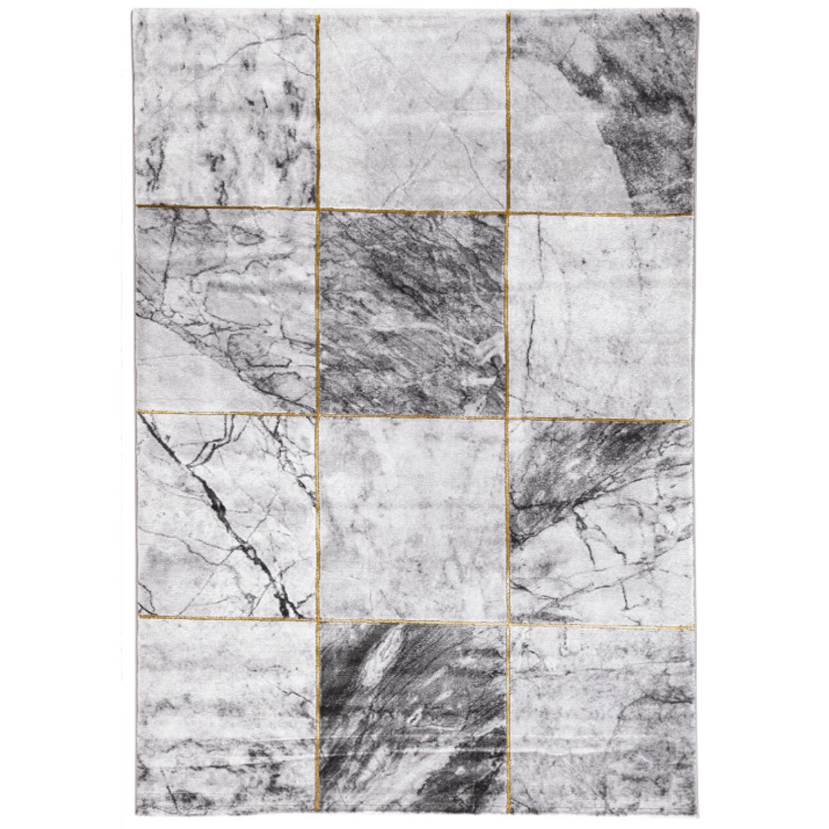 Tapis de salon moderne tissé plat GRANITA gris, NOVATREND