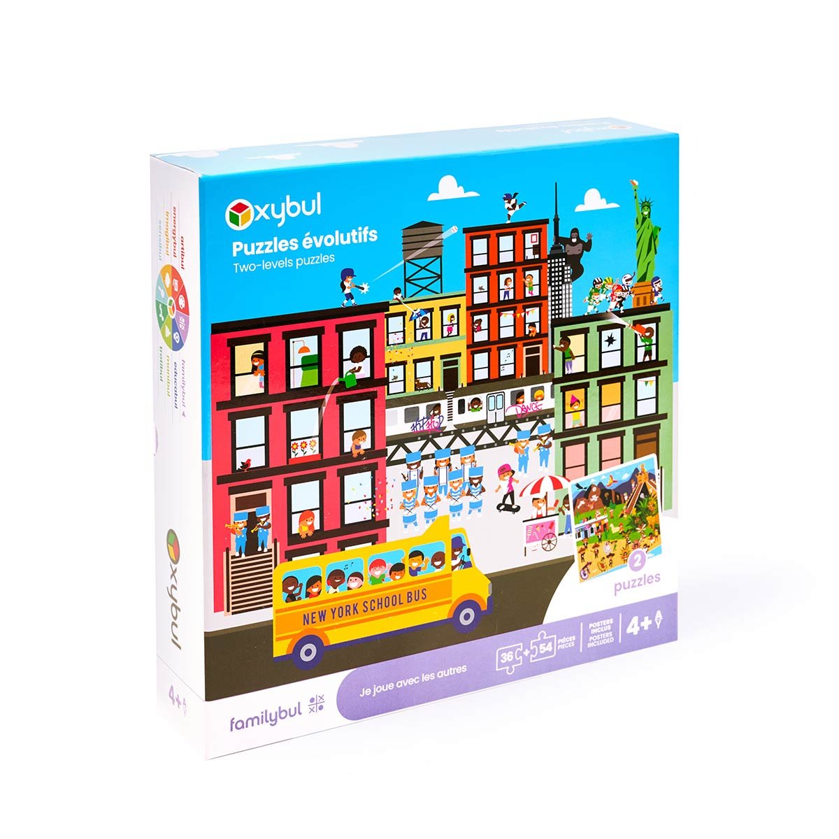 Puzzles évolutifs 36 et 54 pièces blanc, OXYBUL