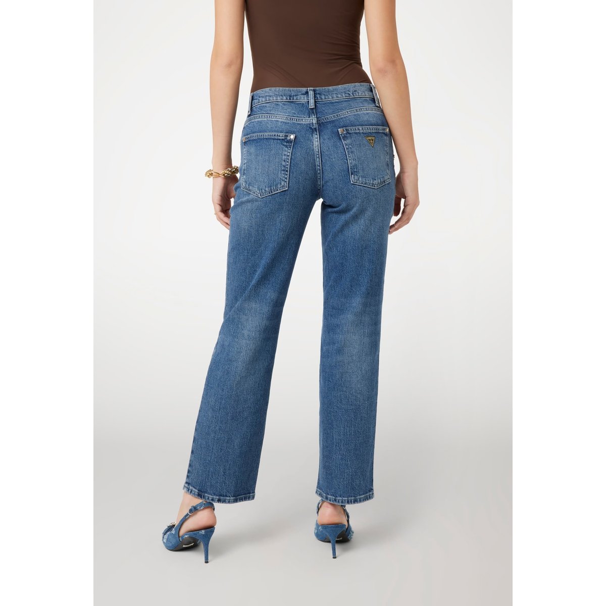 Jean Droit Perles bleu, GUESS