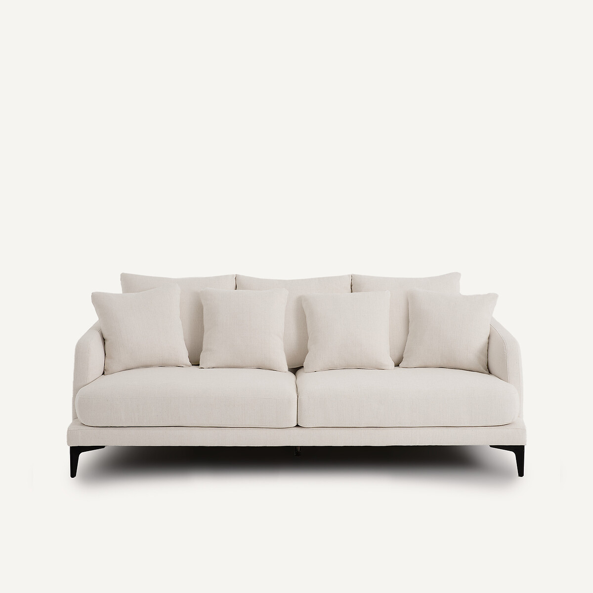 Canapé 3 ou 4 places en toile polyester, MODERNISTE craie, EMMANUEL GALLINA X AM.PM