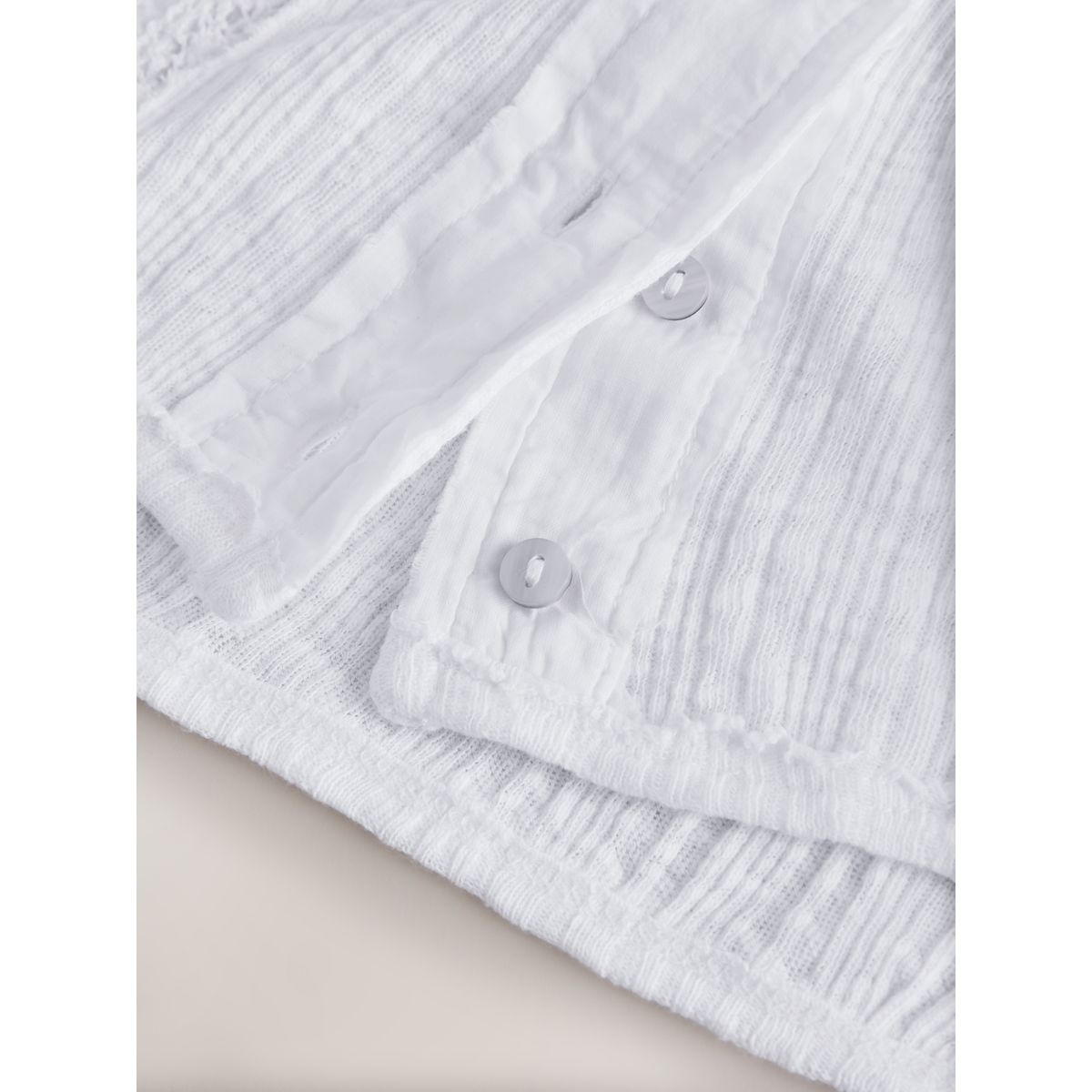 Haut sans manches à boutons et nervures blanc, NEXT