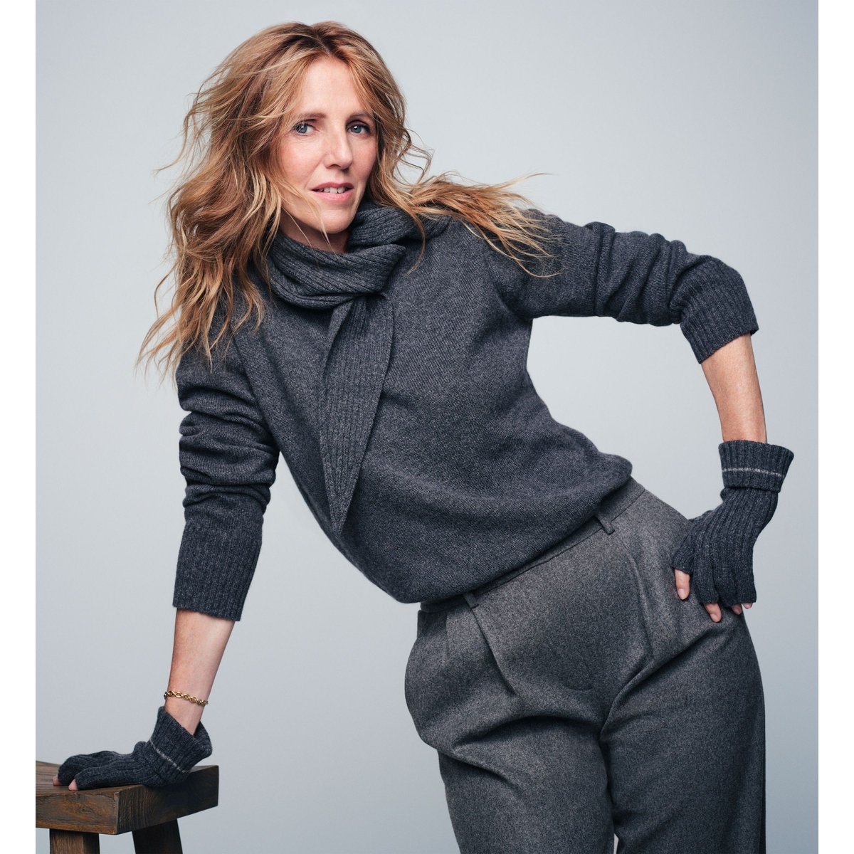 Mitaines sandrine en cachemire gris clair, GALERIES LAFAYETTE