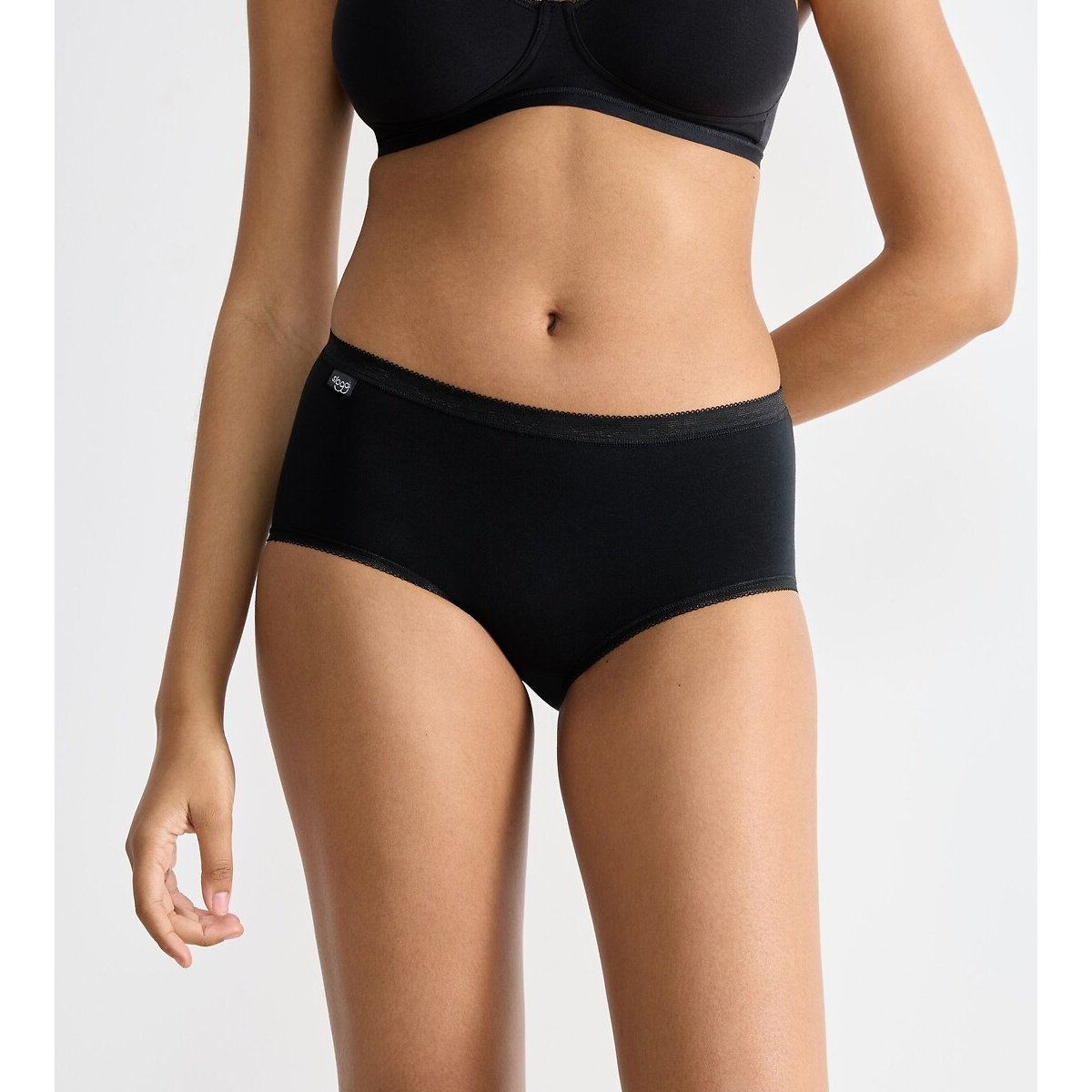 Cuecas médias Sloggi Basic (lote 3+1 grátis) preto , SLOGGI