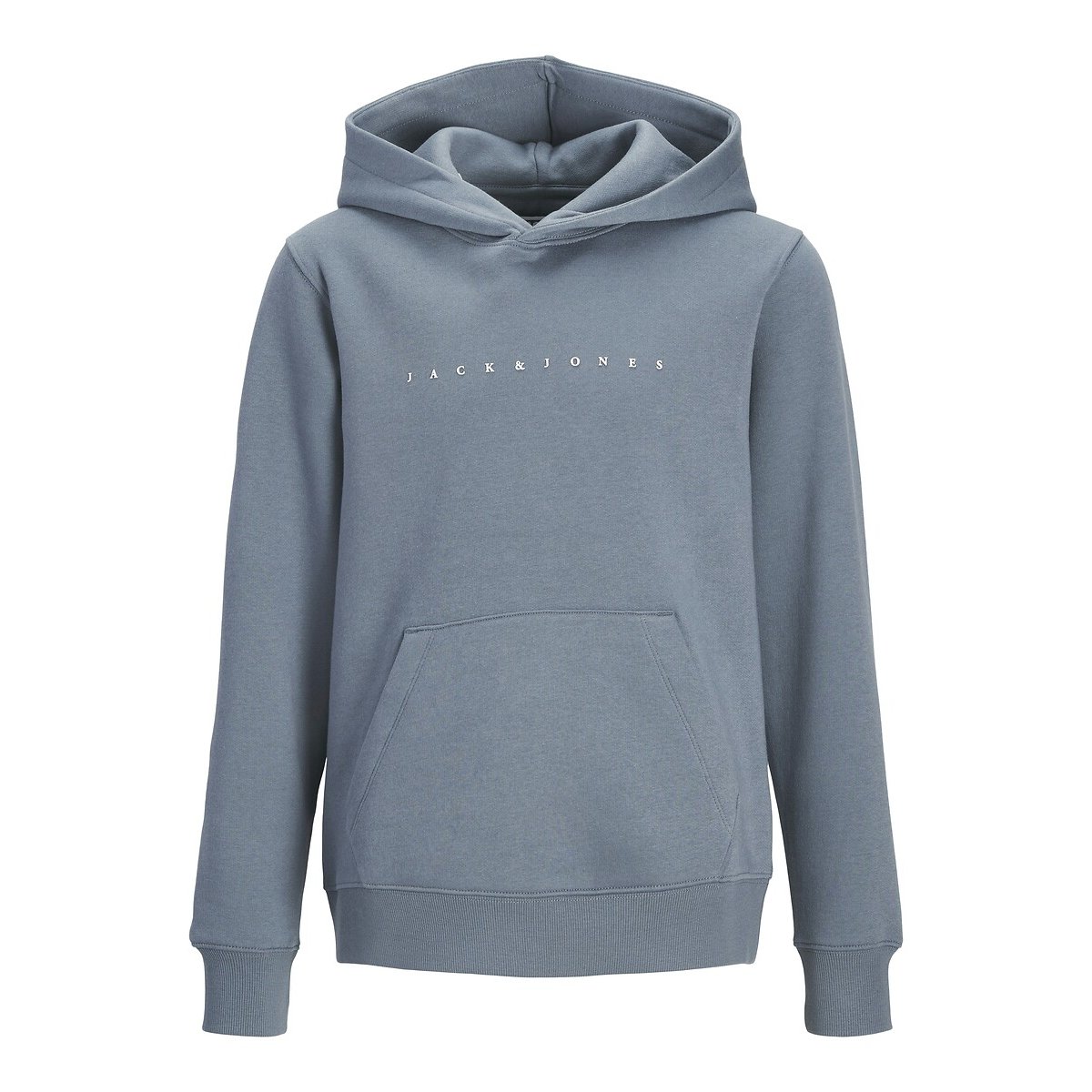 Sweat en molleton avec inscription devant bleu grisé, JACK & JONES JUNIOR