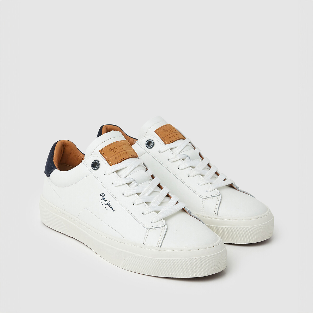 Baskets en cuir YOGI ORIGINAL blanc, PEPE JEANS