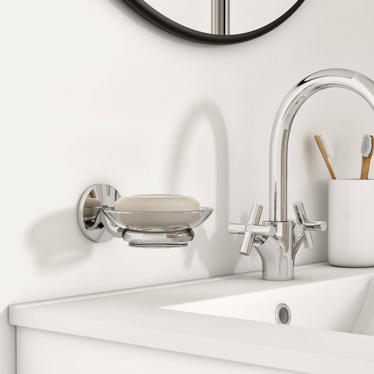 Porte-savon en zamak, SUITE transparent, SENSEA