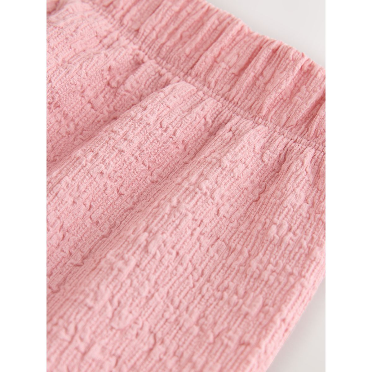 T-shirt texturé asymétrique et pantalon large rose, NEXT