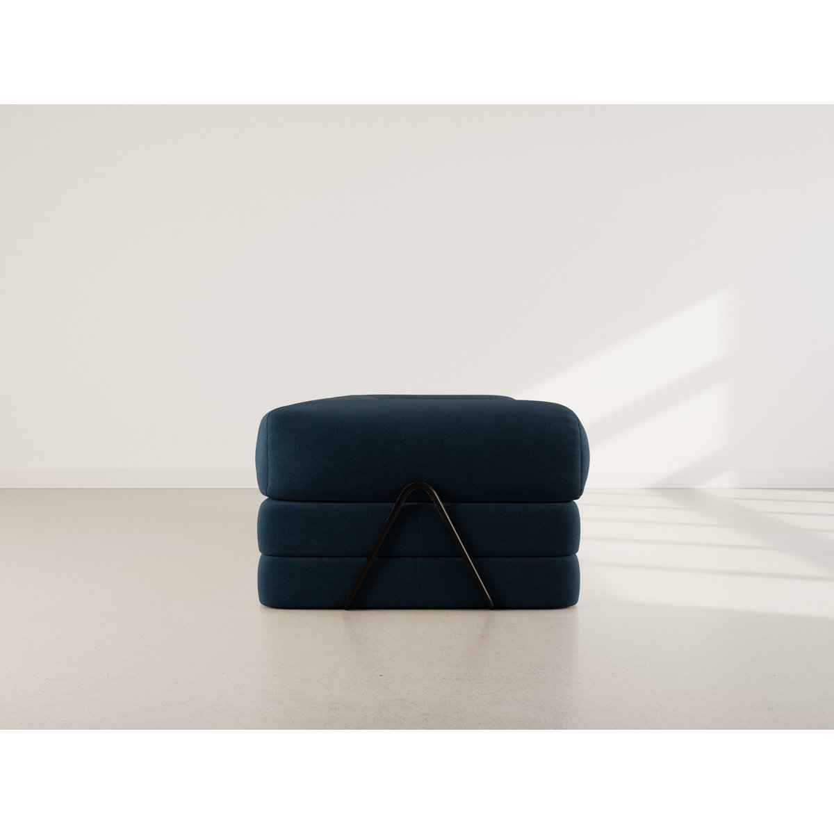 Canapé 3pl convertible en velours texturé, NEBULA bleu, BEST MOBILIER