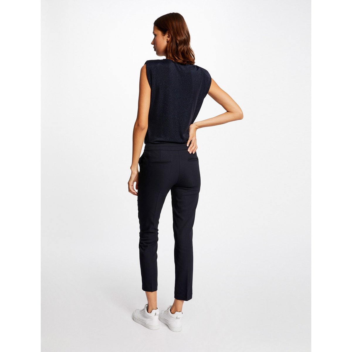 Pantalon city droit 7/8ème marine, MORGAN