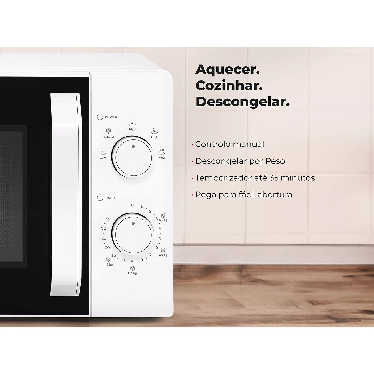 Micro-ondas 20L Branco 1807FL, FLAMA branco, FLAMA