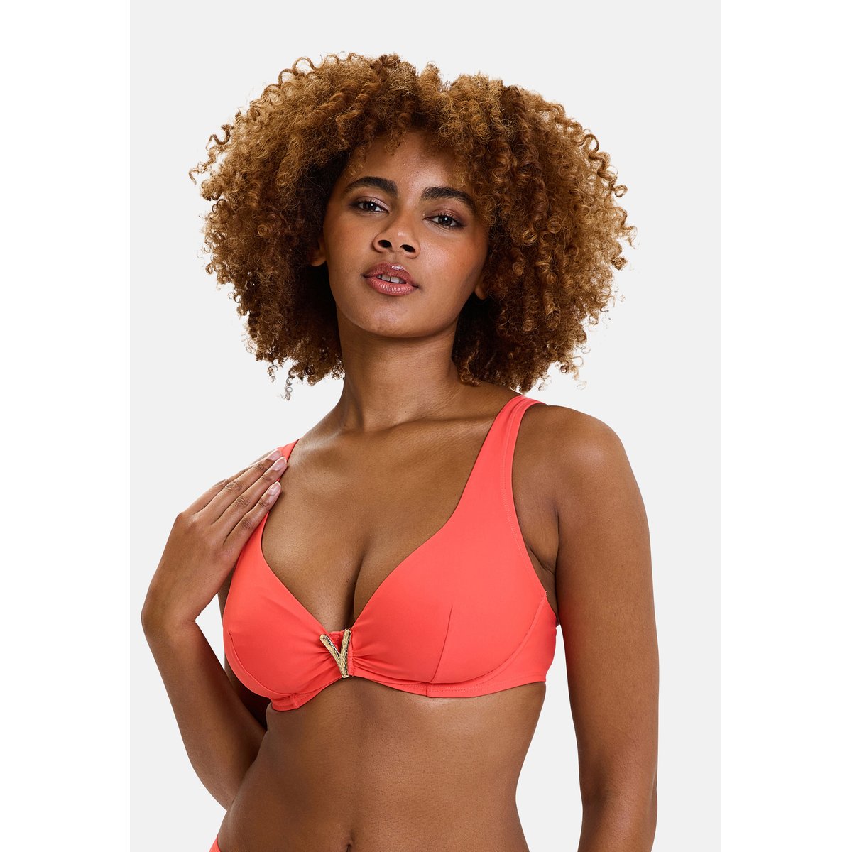 Haut de maillot de bain MANAGUA rose pomelo, SANS COMPLEXE