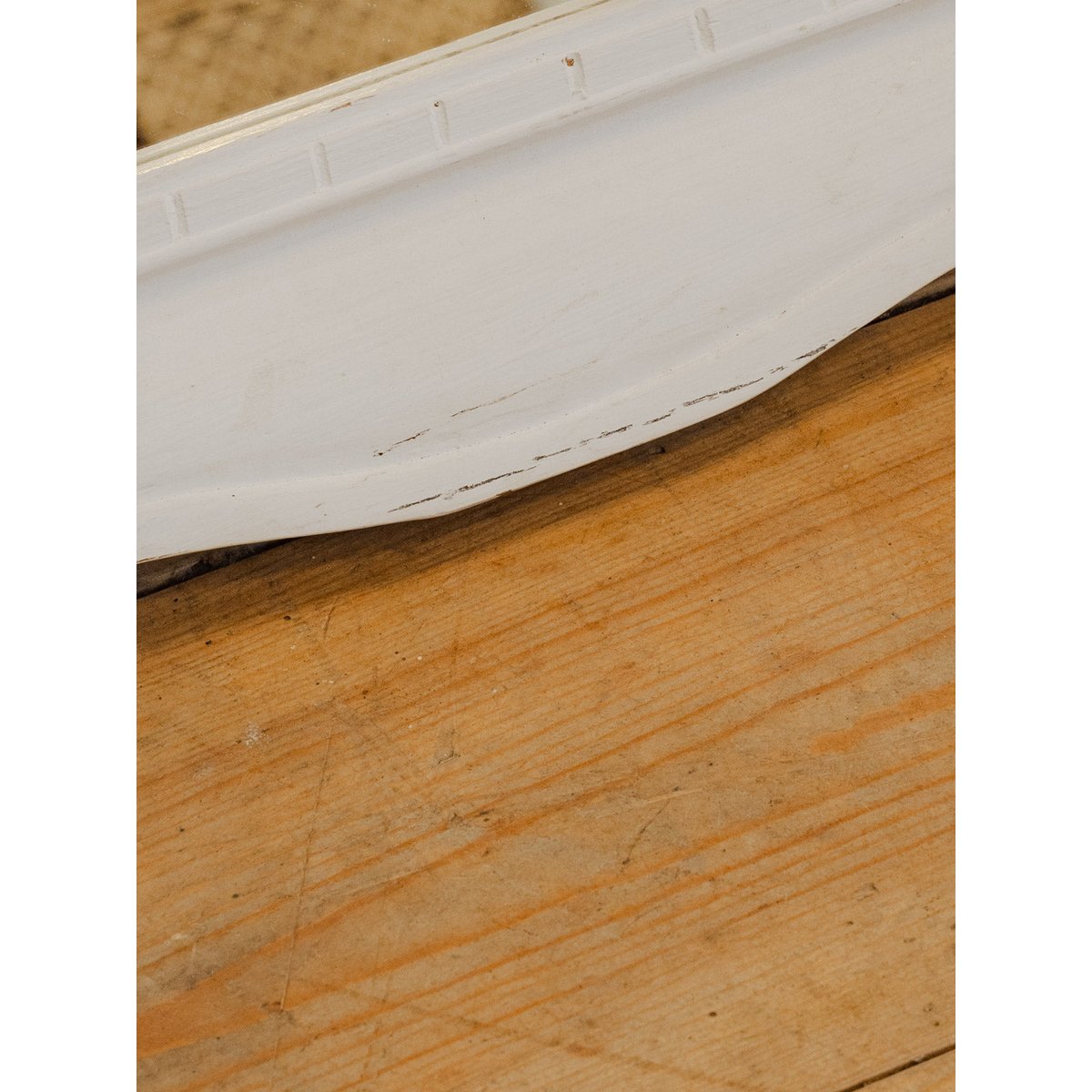 Miroir en bois blanc Georges N°1526 - Bon état blanc, DEBONGOUT