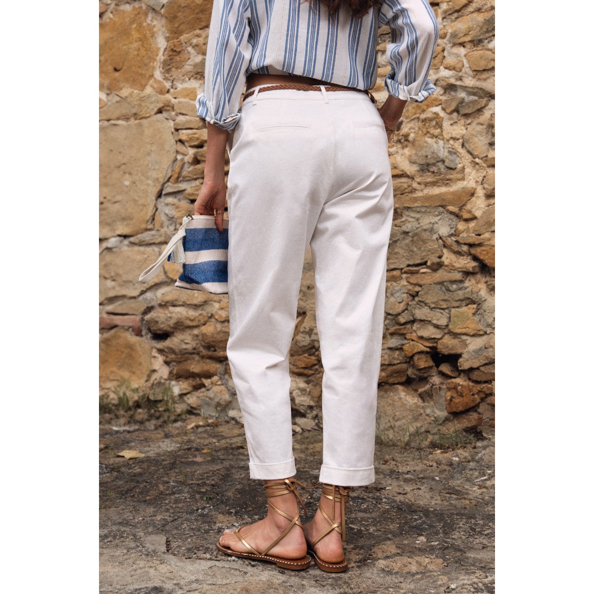 Pantalon carotte offwhite, MOLLY BRACKEN