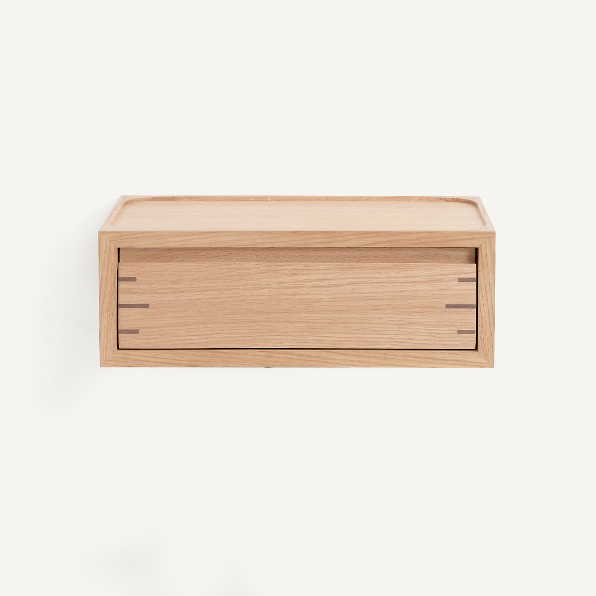 Hangend nachtkastje van massief eiken en eikenfineer, HIBASHI naturel eikenhout, AM.PM