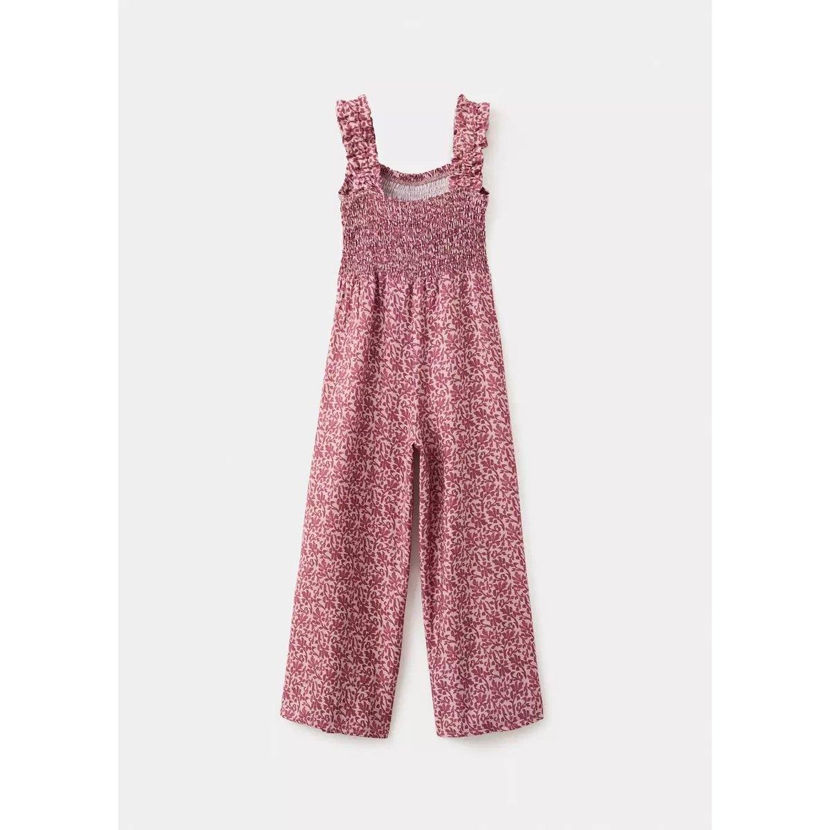 Combinaison imprimé à fronces rose, MANGO KIDS