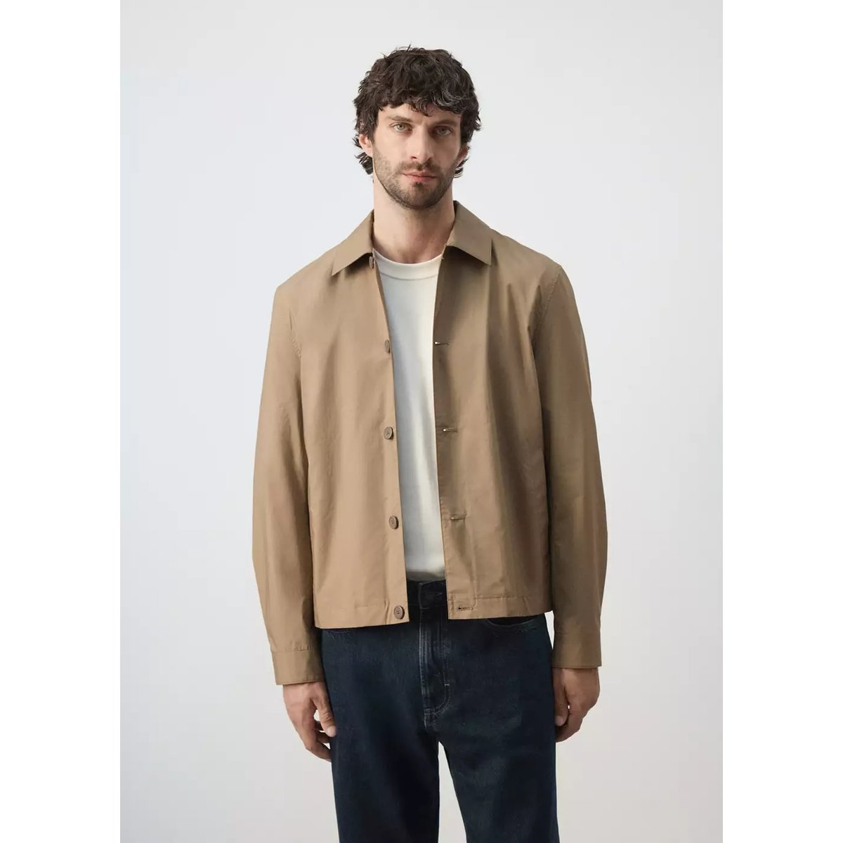 Veste légère coton orange brûlé, MANGO MAN