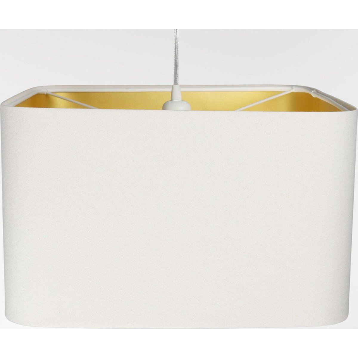 Suspension en velours avec détails dorés Kwadro blanc velours et or scintillant, BPS KONCEPT