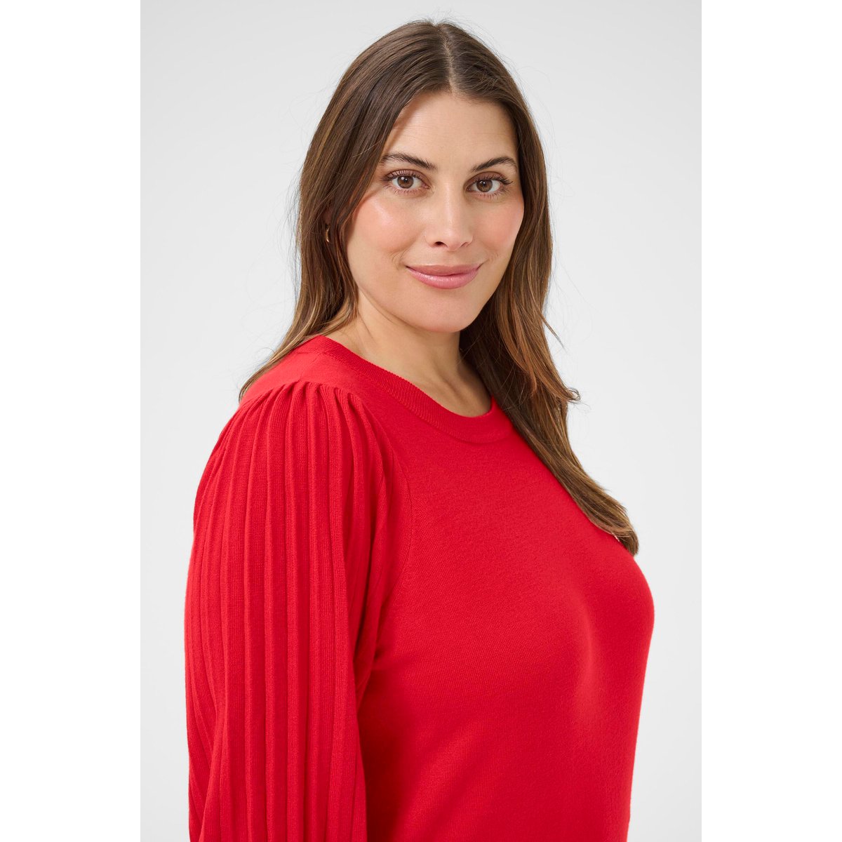 Pullover tricoté rouge haute red, KAFFE CURVE