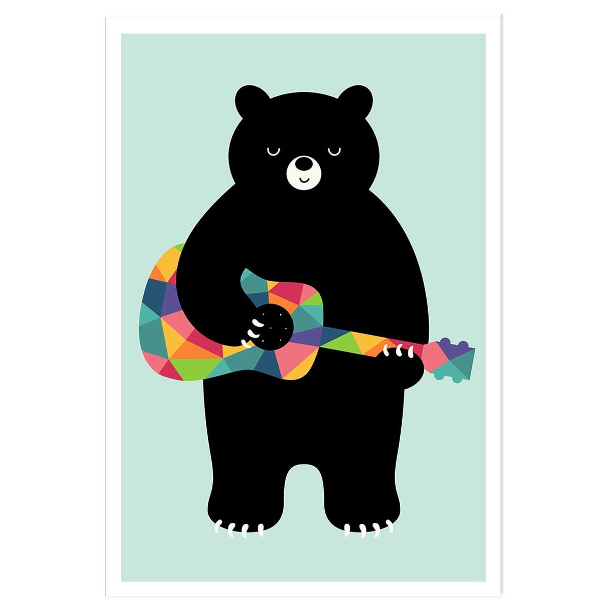 Affiche rock and roll bear affiche seule, HEXOA
