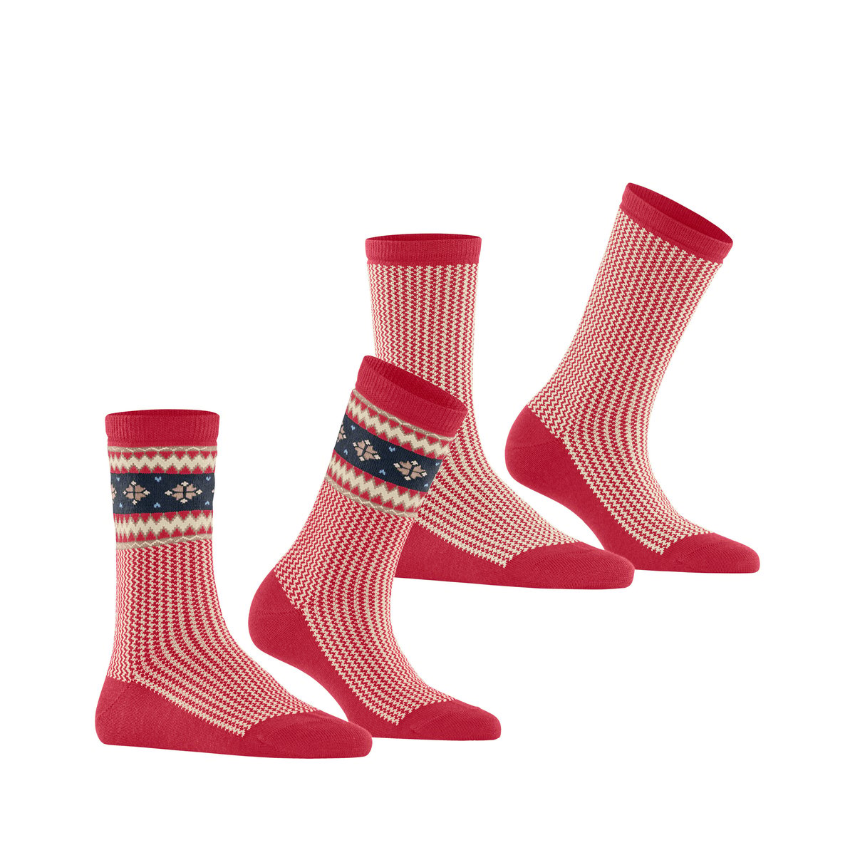 Chaussettes pour bottes Scandi 2-Pack Opaque rouge, ESPRIT