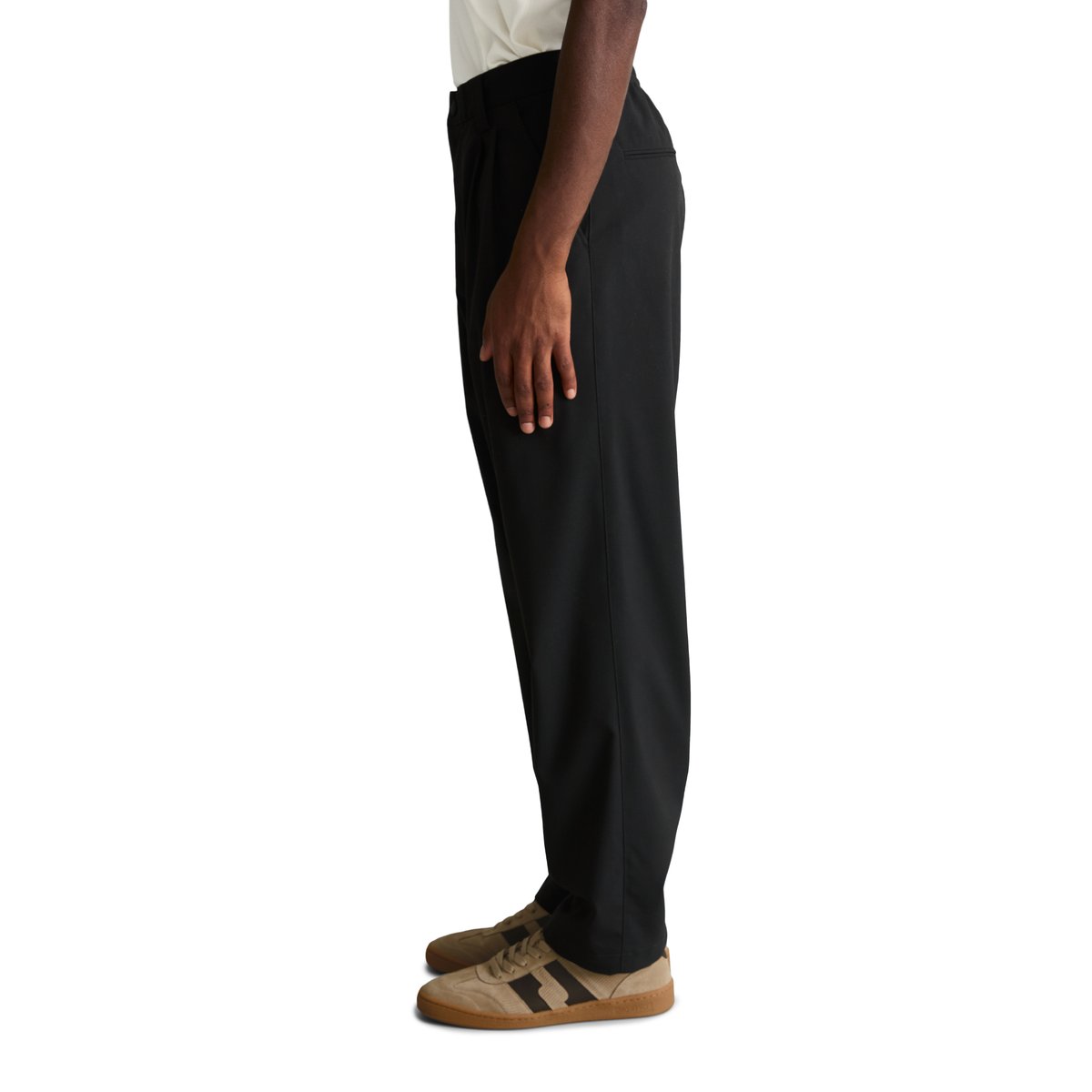 Pantalon modèle Lars regular avec un aspect laine élégant noir, MARC O’POLO DENIM