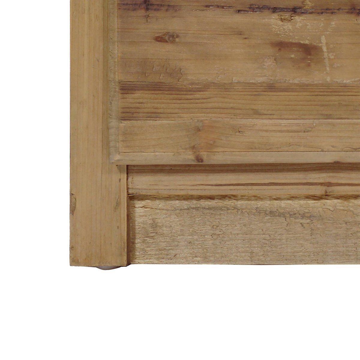 Meuble bas de cuisine en bois recyclé et pierre bleue CHAMPÊTRE bois clair, MADE IN MEUBLES