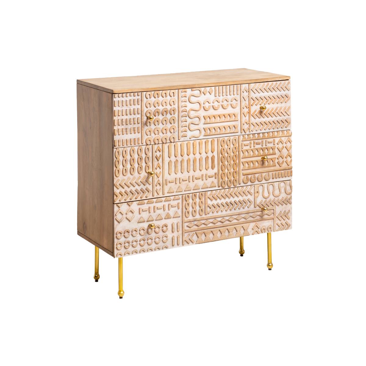 Commode en bois de manguier LÉOPOLD bois clair, MADE IN MEUBLES 