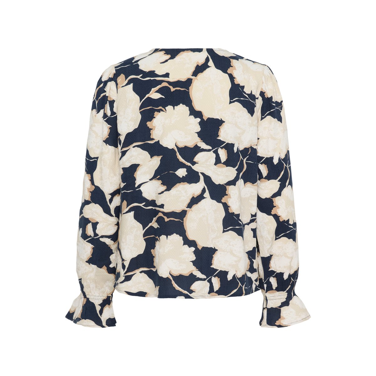 Blouse à manches longues bleu navy floral, CREAM