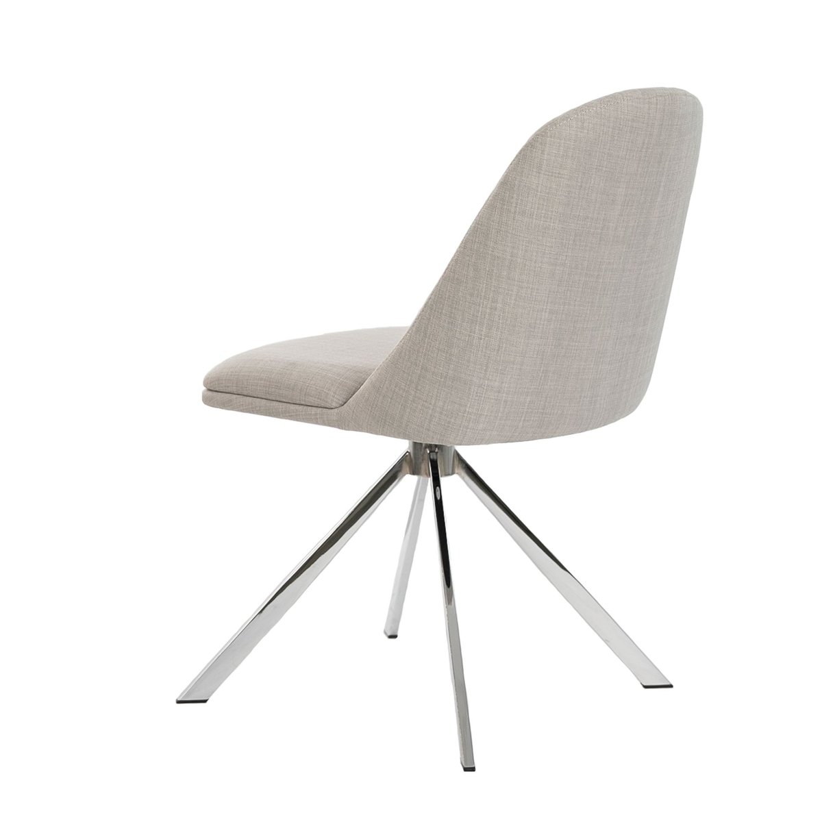 Chaise pivotante en tissu gris grey | steel, ANGEL CERDA