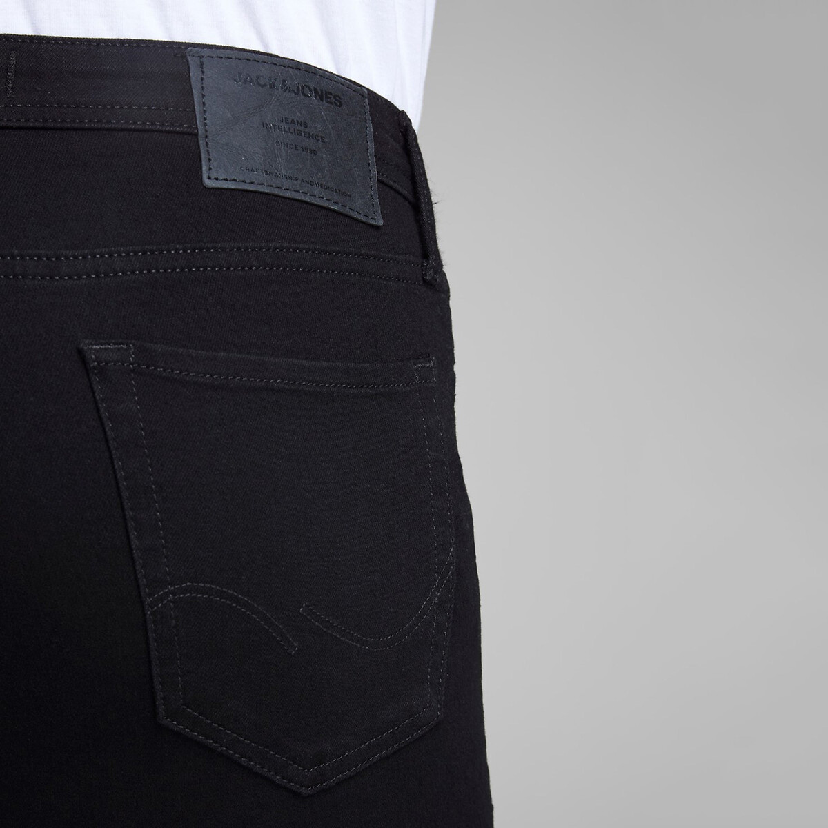 Jean slim, stretch, Glenn noir, JACK & JONES