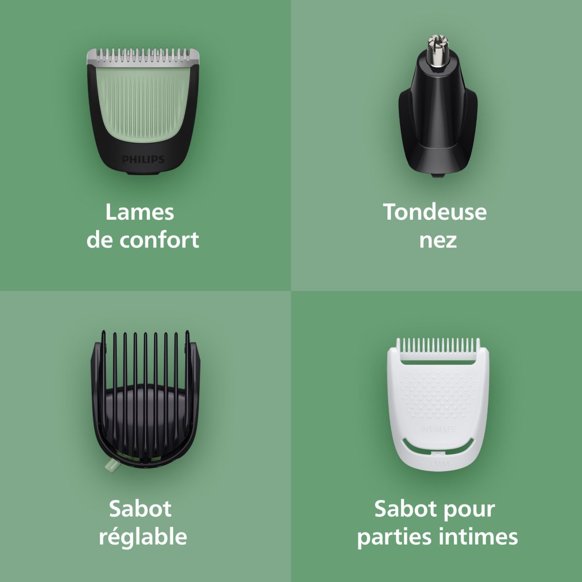 Tondeuse multi usages MG3945/15 Series 3000, 10 hauteurs de coupe, précision 1 mm, autonomie 90 mn couleur unique, PHILIPS