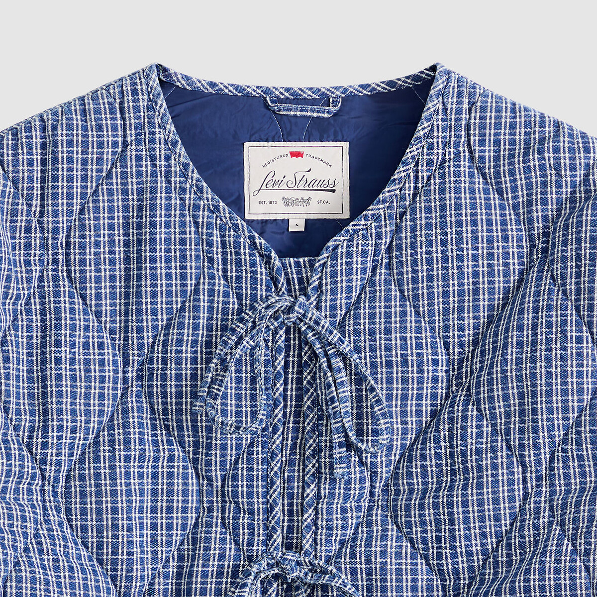 Quilted Tie Fastening Jacket blue striped/white, LEVI'S