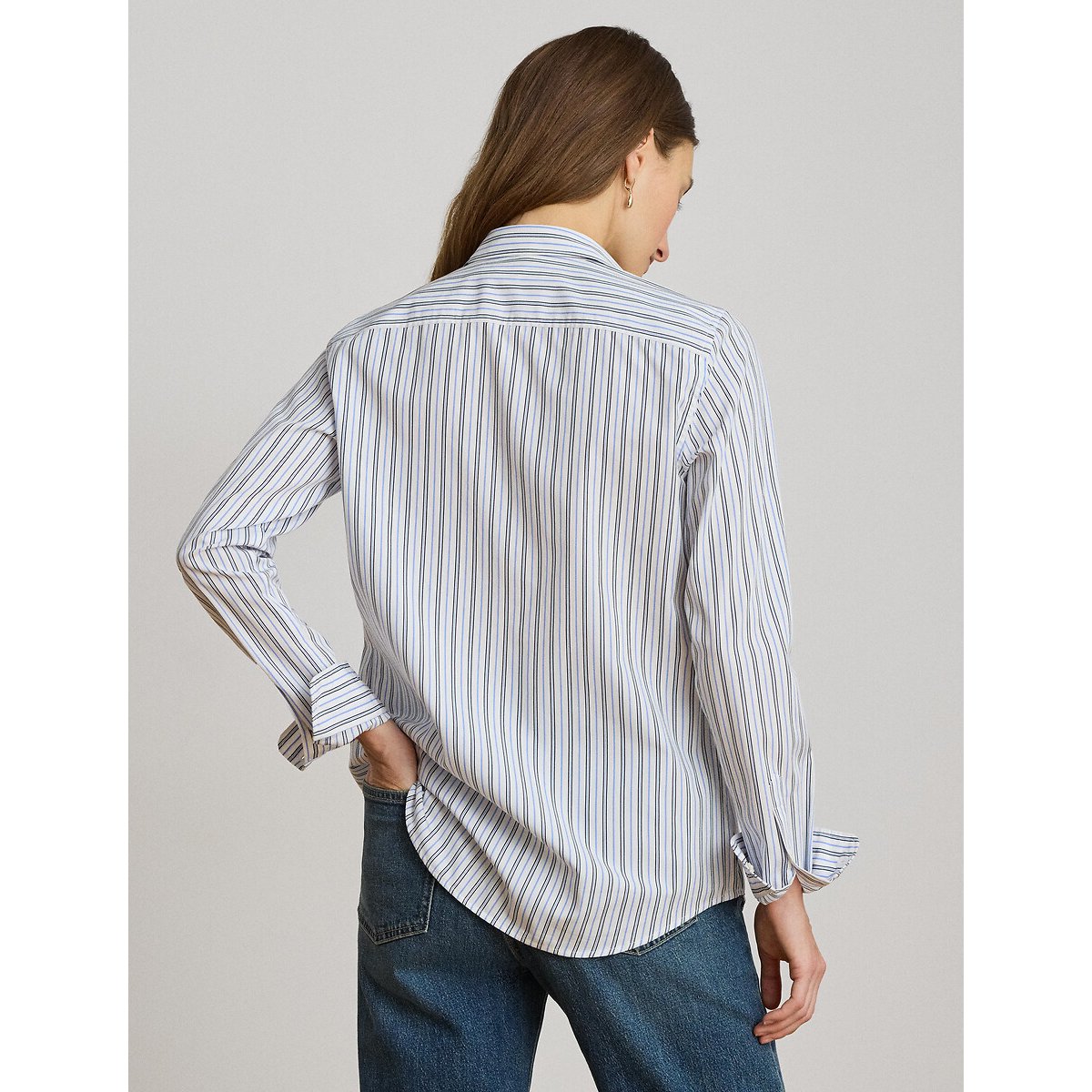 Chemise à rayures, coupe droite bleu, LAUREN RALPH LAUREN