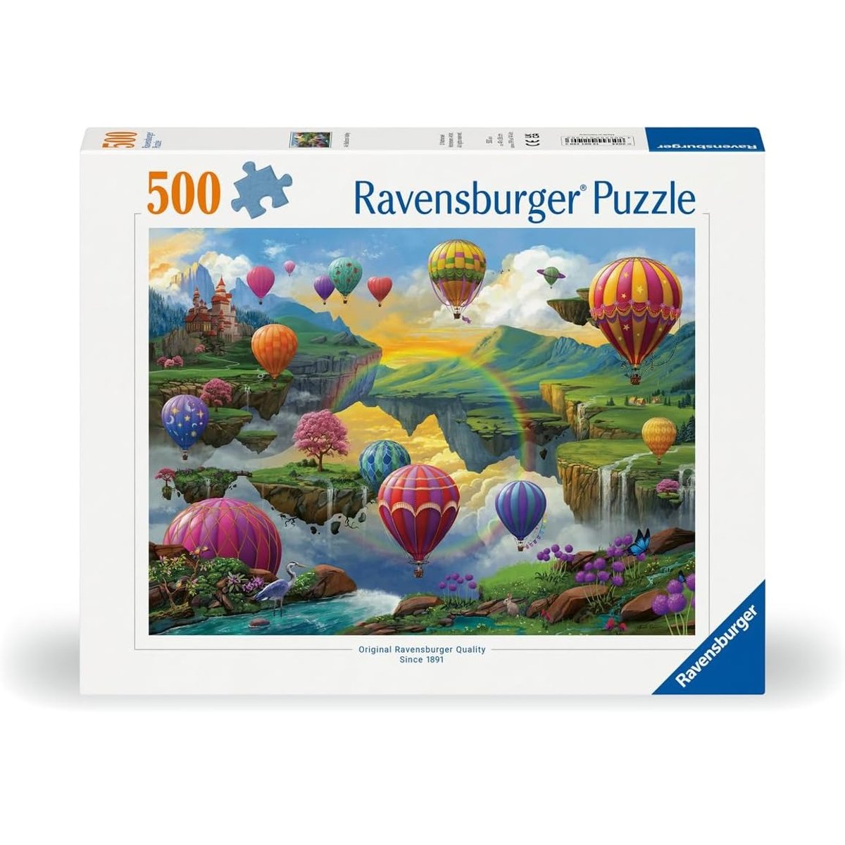 Puzzle Vallée des montgolfières 500 pièces blanc, RAVENSBURGER