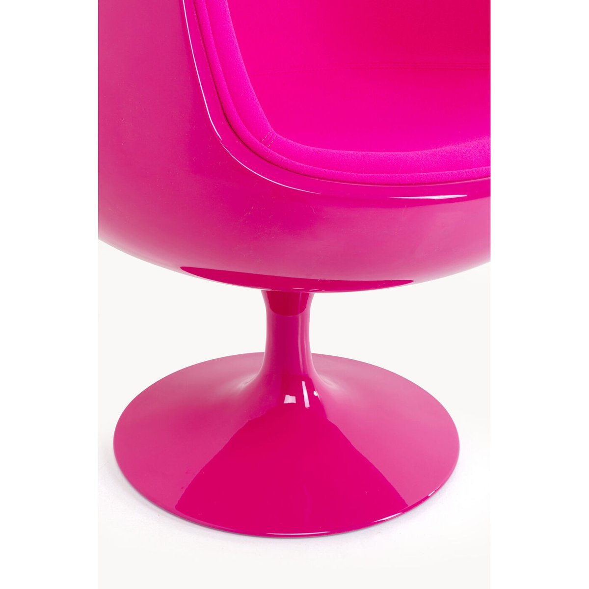 Fauteuil pivotant en polyester et fibre de verre, CLUB rose, KARE DESIGN
